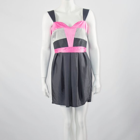 LIPSY London Colorblock Dress Coctail Sz 14 Medium New - Picture 1 of 5